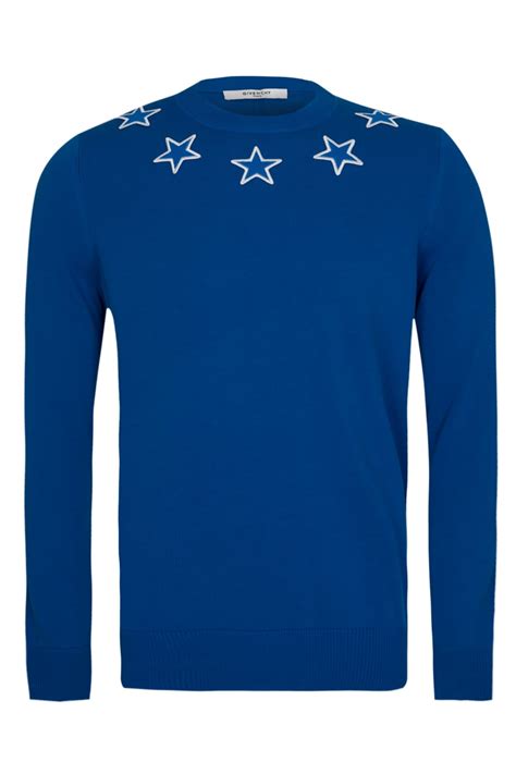 givenchy blue jumper red stars|givenchy sweatshirt sale.